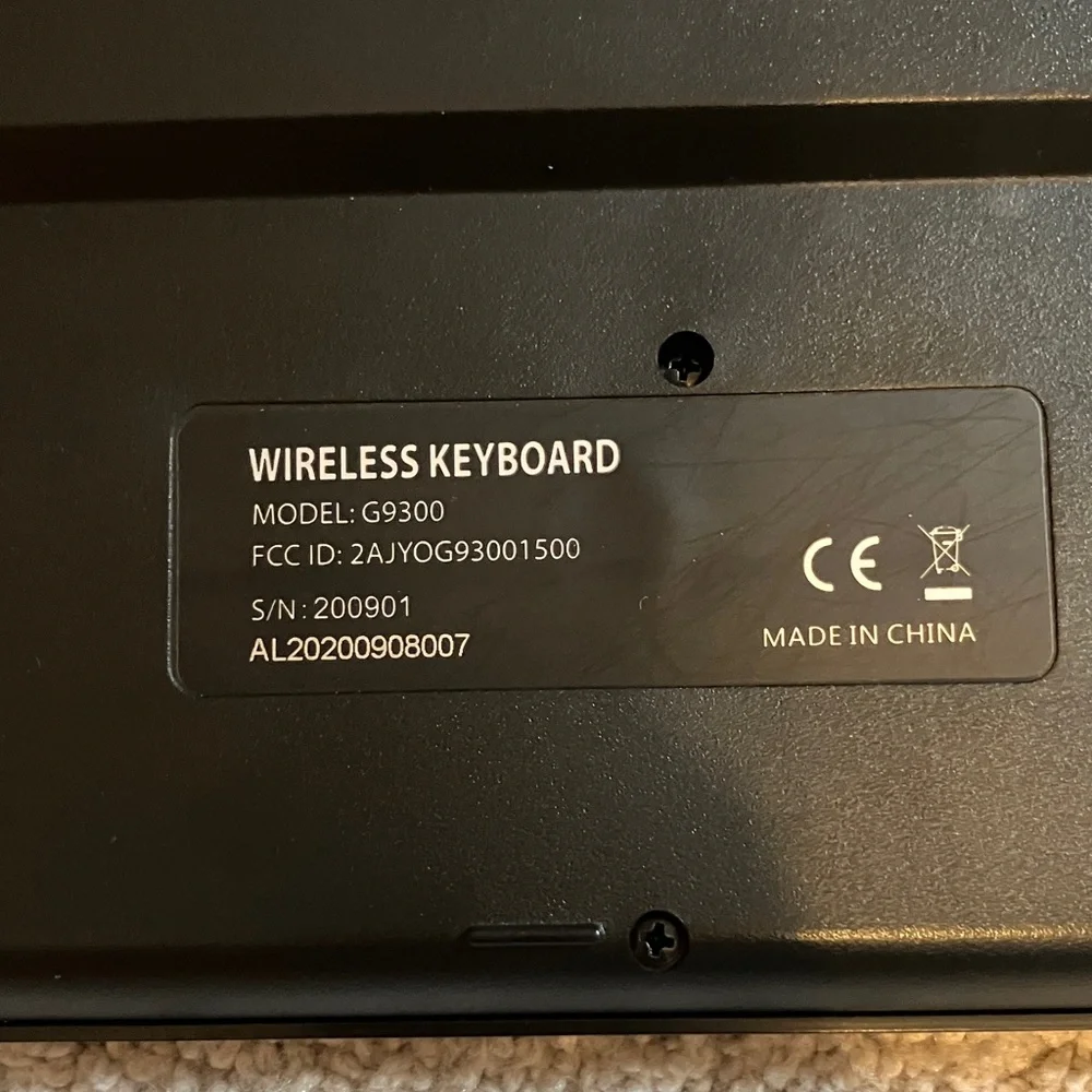 Wireless Keyboard Black USB 17 inch